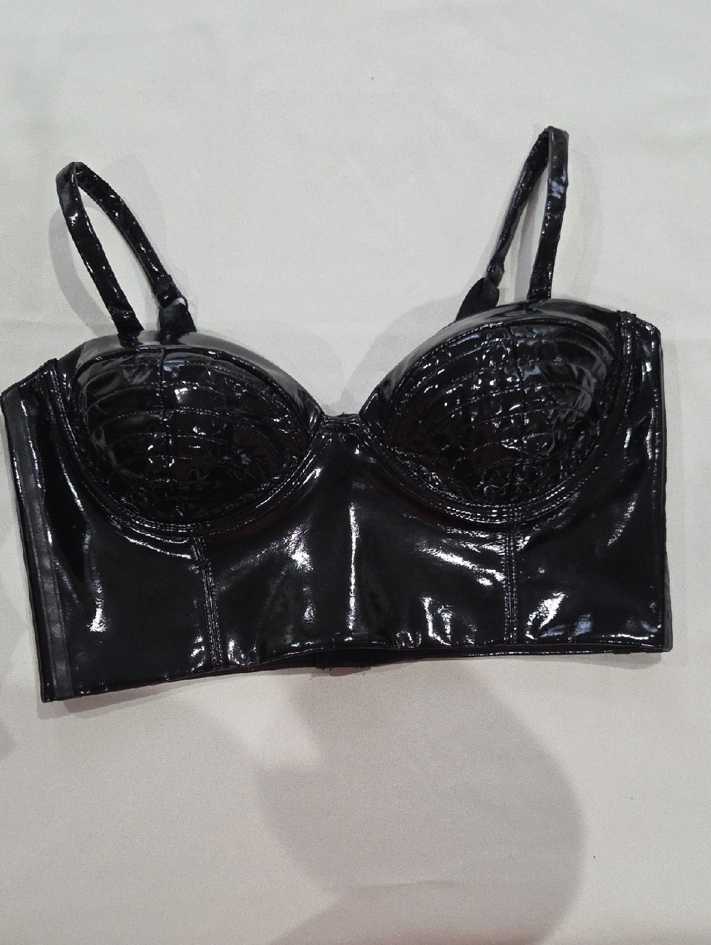 IVY PARK Black Patent Bustier Bra - Picture 3 of 12